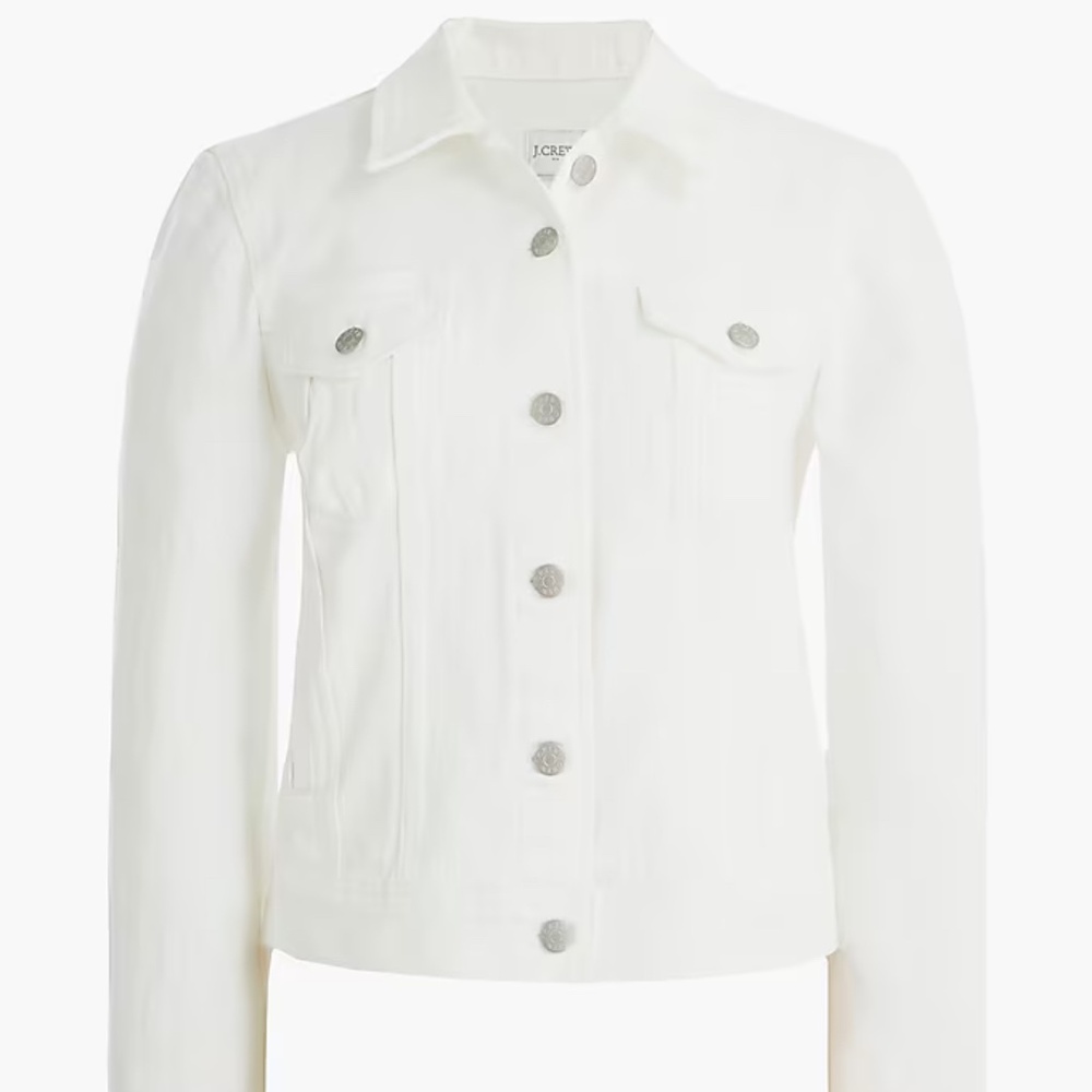 J. Crew Factory Classic White Denim Jacket